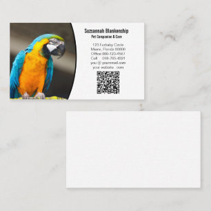 Business Details with QR Code & Custom Photo Card