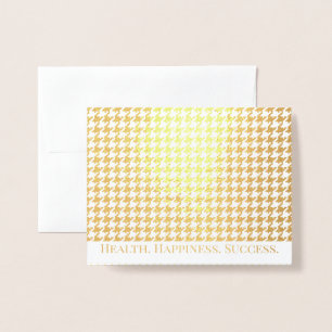 Business diversity houndstooth holiday new year foil card