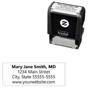 Business Doctors Bold Name Website Return Address Self-inking Stamp
