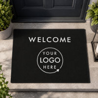 Business Doormat | Welcome Logo Entryway Black Mat