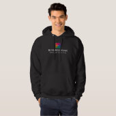 Business Double Sides Company Logo Mens Black Hoodie (Front Full)