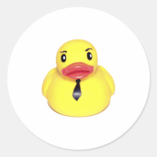 Business Duck Classic Round Sticker