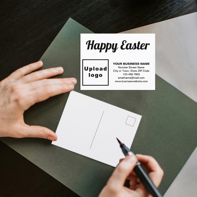 Business Easter White Holiday Postcard (Business Easter white holiday postcard)
