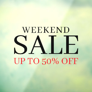 Business Elegant Minimal White & Red Store Sale