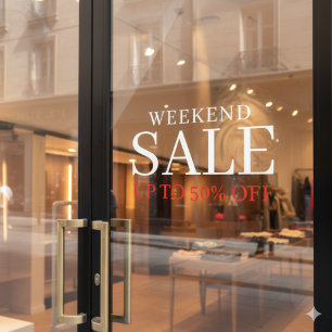 Business Elegant Minimal White & Red Store Sale