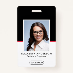 Business Employee Name Photo Logo ID  ID Badge