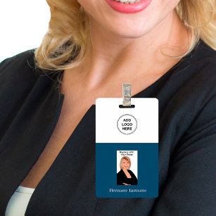 Business Employee Photo ID Logo Name ID Badge