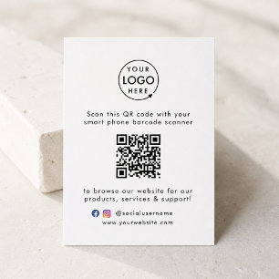 Business Enclosure Card QR Code Insert Handout