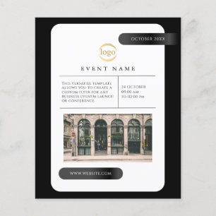 Business Event Black Professional Minimalist  Flyer