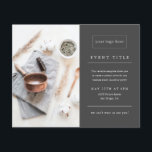 Business Event Grey Minimalist Professional Photo Flyer<br><div class="desc">A simple modern photo business event invitation featuring clean typography and minimal layout. Click the edit button to customise this design with your business photo and details.</div>