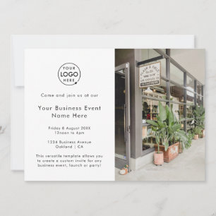Business Event   Minimalist Professional Photo Invitation