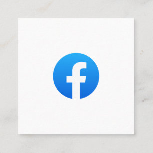 Business Facebook Minimal White / social media Square Business Card