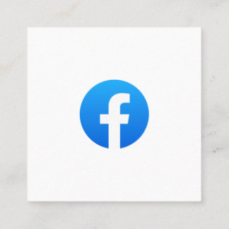 Business Facebook Minimal White / social media Square Business Card