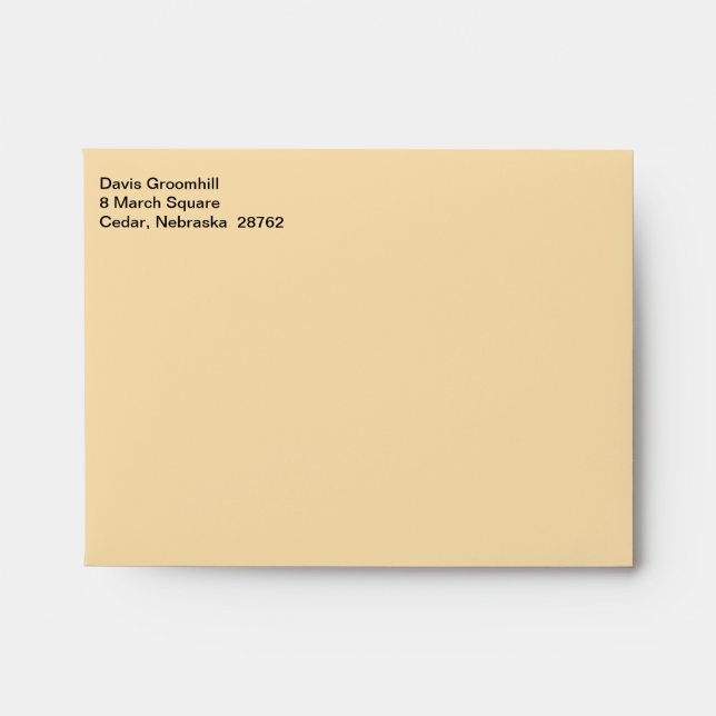 Business Fashionable Peach Yellow Envelope (Front)