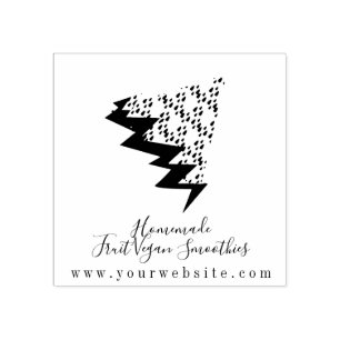 Business Fruit Smoothie Watermelon Logo Rubber Stamp
