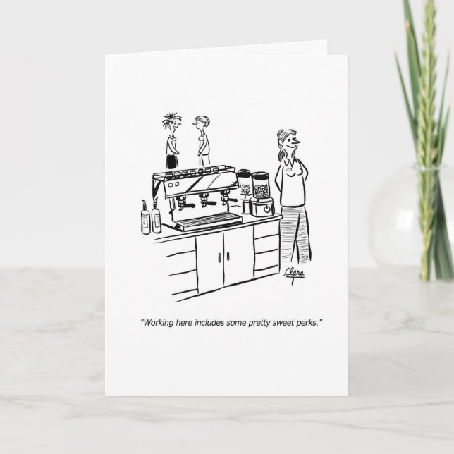Business funny coffee greeting card (Front)