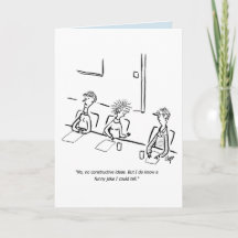 Business funny joke birthday card