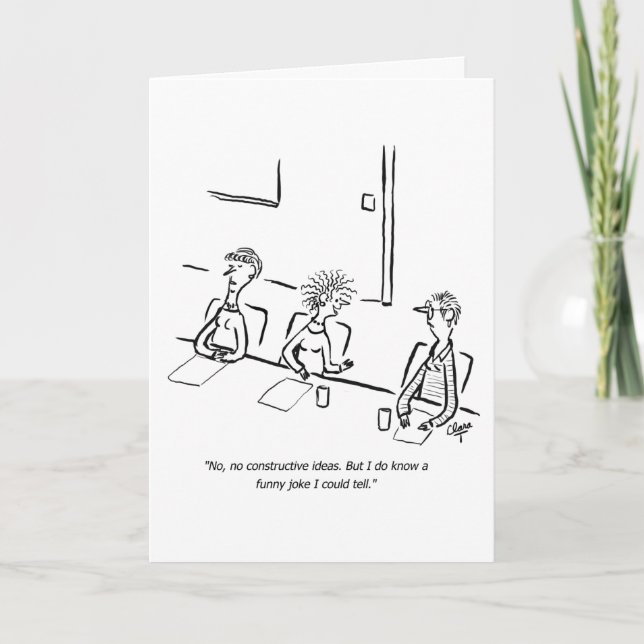 Business funny joke greeting card (Front)