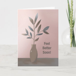 Business Get Well with Minimalist Vase of Branches Card
