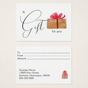 Business Gift Certificate Christmas