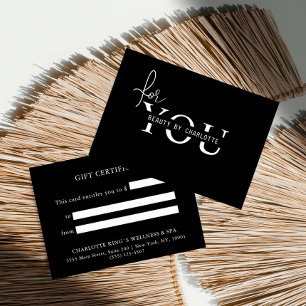 BUSINESS GIFT CERTIFICATE FOR YOU