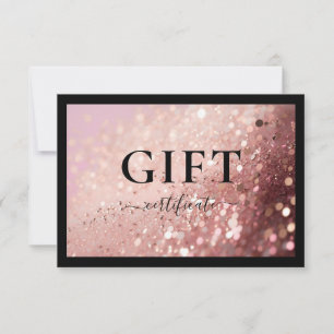 BUSINESS GIFT CERTIFICATE   GLITTER