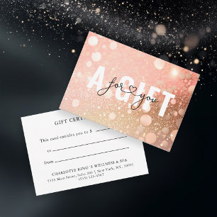 BUSINESS GIFT CERTIFICATE   GLITTER