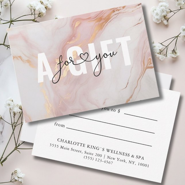 BUSINESS GIFT CERTIFICATE | MARBLE GOLD BLUSH (BUSINESS GIFT CERTIFICATE | MARBLE GOLD BLUSH)