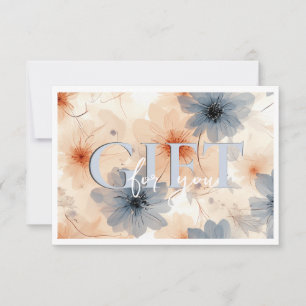 BUSINESS GIFT CERTIFICATE   Modern   Floral   