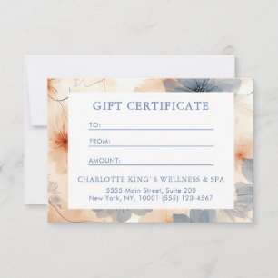BUSINESS GIFT CERTIFICATE   Modern   Floral