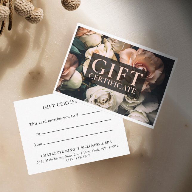 BUSINESS GIFT CERTIFICATE | Modern | Floral |  (Creator Uploaded)