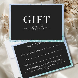 BUSINESS GIFT CERTIFICATE   MODERN   GLITER