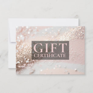 BUSINESS GIFT CERTIFICATE   Modern   Glitter   