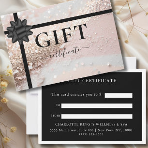 BUSINESS GIFT CERTIFICATE   Ribbon   Glitter