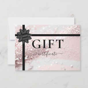 BUSINESS GIFT CERTIFICATE Ribbon Glitter