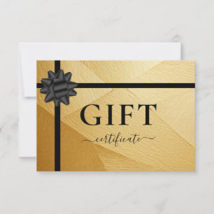 BUSINESS GIFT CERTIFICATE   Ribbon   Gold