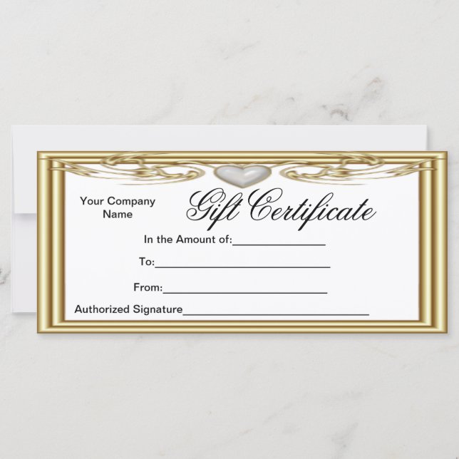Business Gift Certificates Rack Card Postcard (Front)