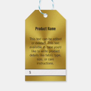 Business Gold and Black Your Logo Here Price Tag
