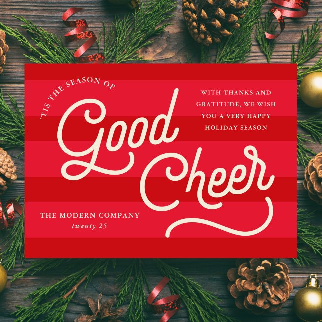 Business Good Cheer Flat Holiday Card (Creator Uploaded)