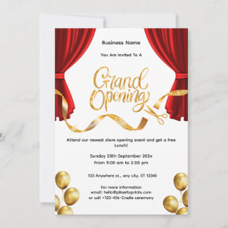 Business Grand Opening Ceremony Invitation 