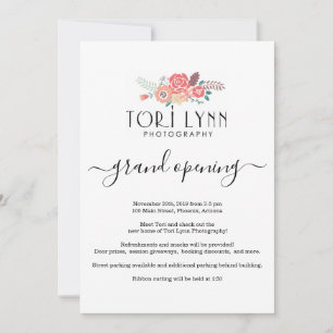 Business Grand Opening Invitation - Add Logo