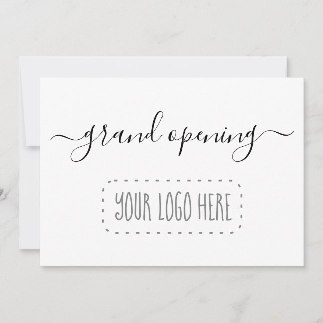 Business Grand Opening Invitation - Add Logo (Front)