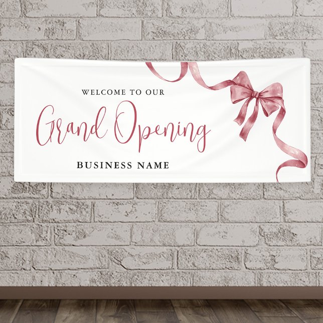 Business Grand Opening Modern Ribbon Welcome Banner (Creator Uploaded)