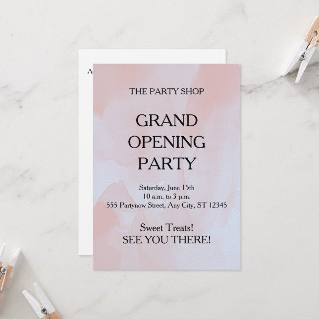 Business Grand Opening Other Celebration Invitation (Front/Back In Situ)