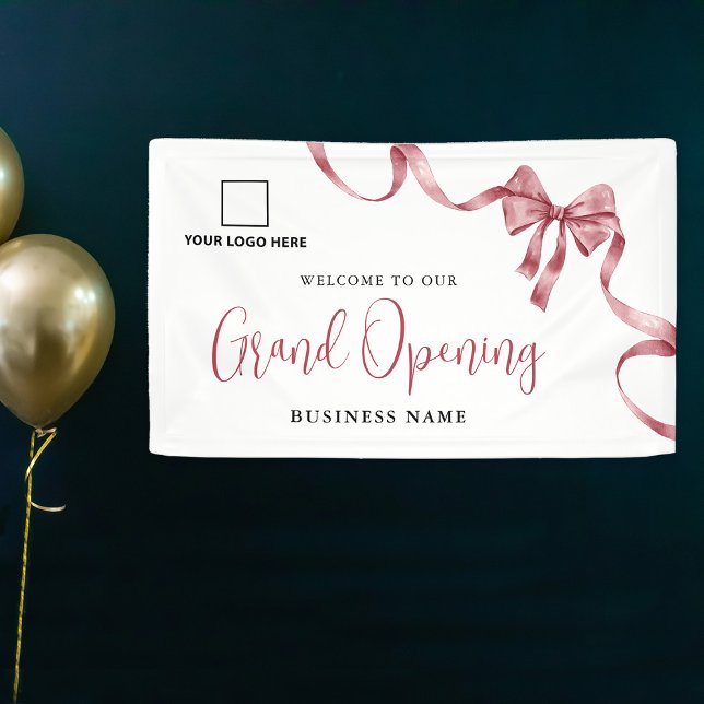 Business Grand Opening Ribbon Logo Welcome Banner (Creator Uploaded)