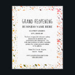 Business Grand Reopening Covid Safety Terrazzo Flyer<br><div class="desc">Terrazzo pattern with desert inspired colour scheme and black text.</div>