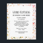 Business Grand Reopening Covid Safety Terrazzo Flyer<br><div class="desc">Terrazzo pattern with desert inspired colour scheme and black text.</div>