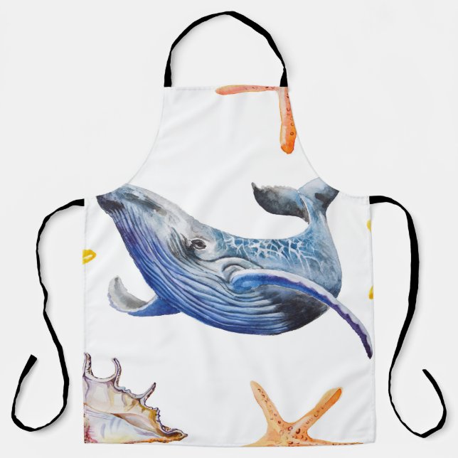 Business Graph Whale: Candlestick Chart Apron (Front)