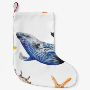 Business Graph Whale: Candlestick Chart Small Christmas Stocking