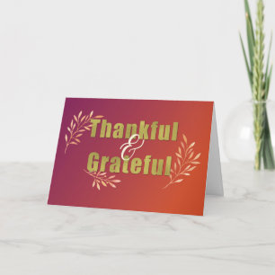 Business Grateful and Thankful at Thanksgiving Card